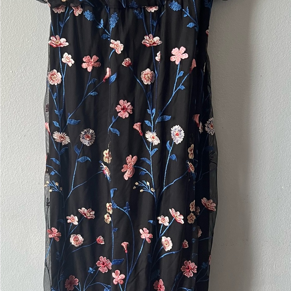 Kiyonna Black Floral Maxi Dress